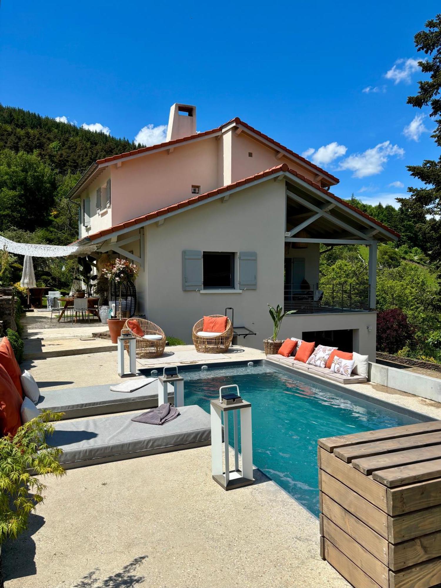 Ferienwohnung Les Terrasses Du Pilat La Valla-en-Gier Exterior foto